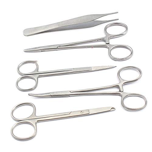 PRECISE CANADA: 5 Pieces Scissors Forceps HEMOSTATS Needle Holders