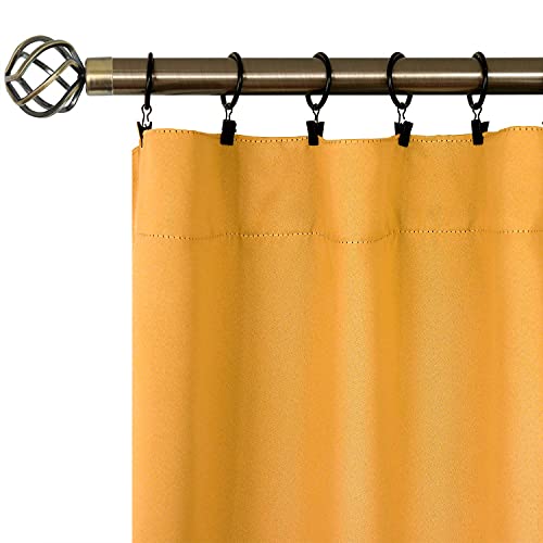 Bgment Rod Pocket And Back Tab Blackout Curtains For Bedroom - Thermal Insulated Room Darkening Curtains For Living Room, 2 Window Curtain Panels (52 X 63 Inch, Mustard Yellow) #TOP6
