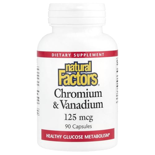 Natural Factors, Chromium & Vanadium, 125 mcg, 90 Capsules