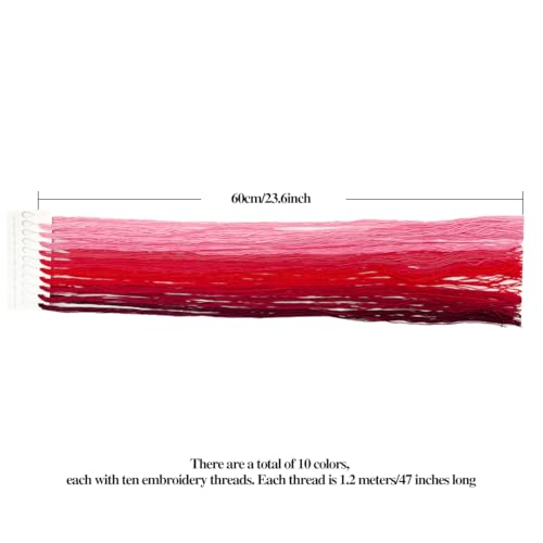 Image of 1 Pieces Cross StitchEmbroidery Floss,100% Eco-Cotton Cotton Premium Skeins, Ideal for Arts & Crafts (Red Series 67890)