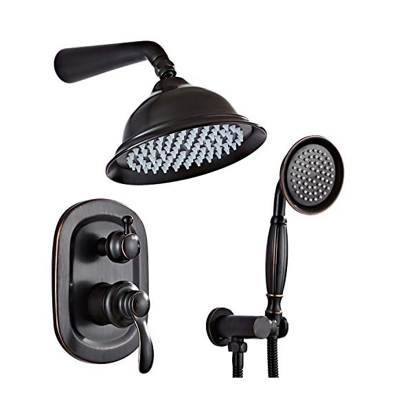   Oil-Rubbed-Bronze-Shower-SystemCeiling-Shower-Faucet-Set-for-Bathroom-with-High-Pressure-8-Rain-Shower-head-and-Handheld-Shower-Head-SetWall-Mounted