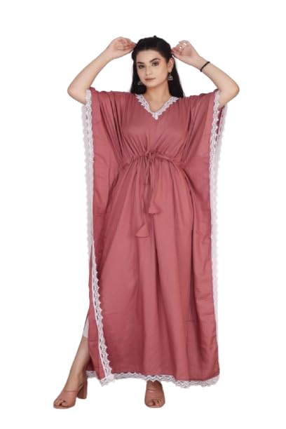 Jaipur Export Quality 100% Pure Rayon Block Print Women's Designer Kaftan Dress || Soft and (Non-Transparent Fabric) Peach-picture-49