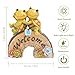 Attivolife Garden Statue Turtle Welcome Decor, Outdoor Solar Light Cute Succulent Frog Face Figurines LED, Patio Lawn Porch Yard Balcony Decor, Unique Housewarming Birthday Gift for Mom Women