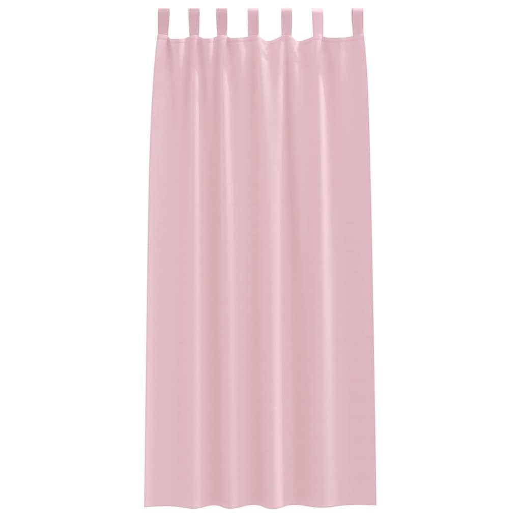Cortinas opacas con anillas rosa bebé, 260 x 140 cm, 2 piezas, poliéster, para salón, dormitorio y oficina, 80% - 90% de bloqueo de luz, suspensión versátil, elegantes cortinas