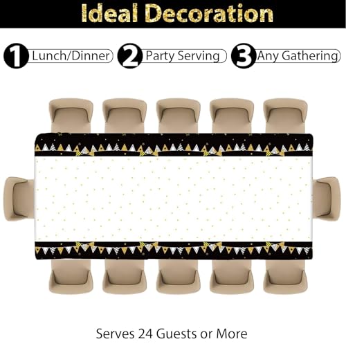 50th Birthday Party Supplies Serves 24 Black and Gold 50 Years Old Party Paper Dessert Plates Napkins Cheers to 50 Years Decorations Tablecloth Set Tableware Kit for Man Retirement Graduation