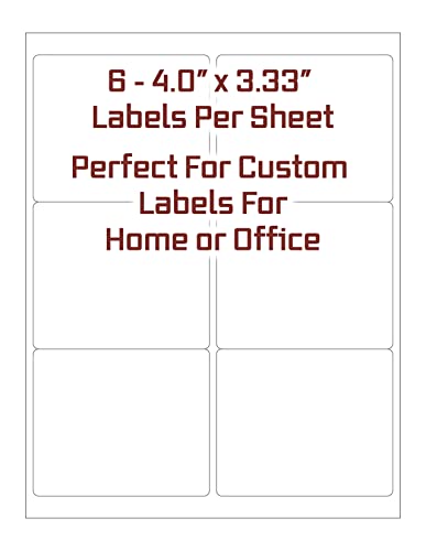 Propackagingsupply 6 Per Page Fba Laser/Ink Jet Shipping Labels 6 Up Barcode Product Id Label (100 Sheets) #TOP2