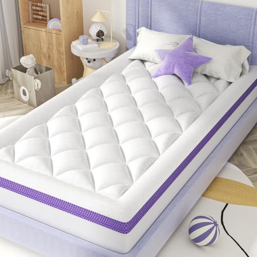 Image of ChiXpace Twin Mattress Topper, Viscose Derived from Bamboo, Soft Pillow Top | Cushioned Support, Breathable Mesh Sides, Memory Foam Blend Fill, Softens Firm Twin Beds, Teen Bedrooms, Guest Rooms, Rentals