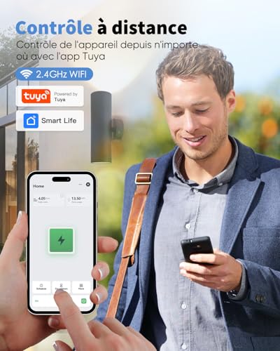 Prise extérieure étanche programmable WiFi GreenSun compatible Google Home et Alexa - 4