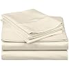 Twin XL Sheet Set-4 Piece Sheets-College Dorm Room Bed Sheets- Twin XL Sheet Set-College Dorm Size- Deep Bed Sheets Pockets - Twin Extra Long Sheets for Twin XL Mattress - 15" Drop-Ivory Solid