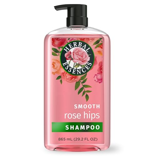 Herbal Essences Rose Hips Shampoo - Smooth, Shiny Hair with Vitamin E & Jojoba, Safe for Color Treated Hair, Floral Scent, Cruelty-Free, Dermatologist-Tested, 29.2 Fl Oz