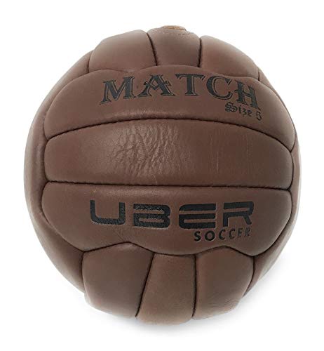 Uber Soccer Vintage Match Soccer Ball - Players Replica - Size 5 (1, Vintage Ball, Size 5)