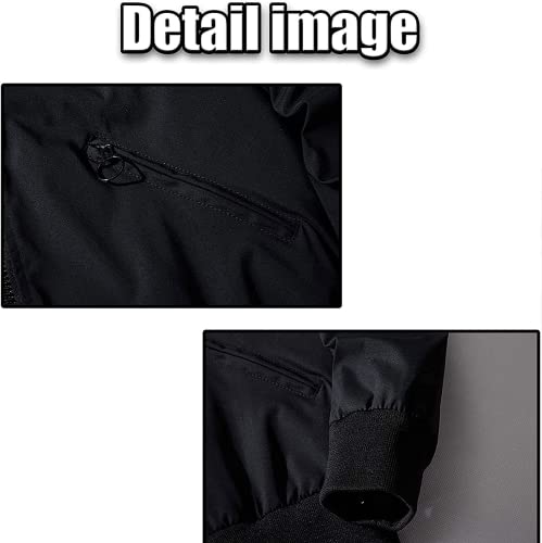 Xyxiongmao Japanese Dragon Men's Hip-Hop Clothing Oversized Men Bomber Jacket Couple Streetwear Pilot Jacket (Black, S) #TOP7