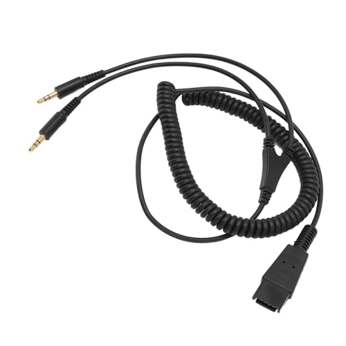 Hörlurskabel 3,5 mm med QD och dubbla adaptrar för PC ljudkort