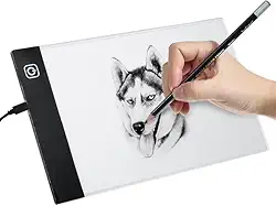 Prancheta de Luz LED A5 – Mesa de Desenho Iluminada com 3 Níveis de Brilho, USB – Para Desenhistas, crianças, Tatuadores, Arquitetura e Artesanato