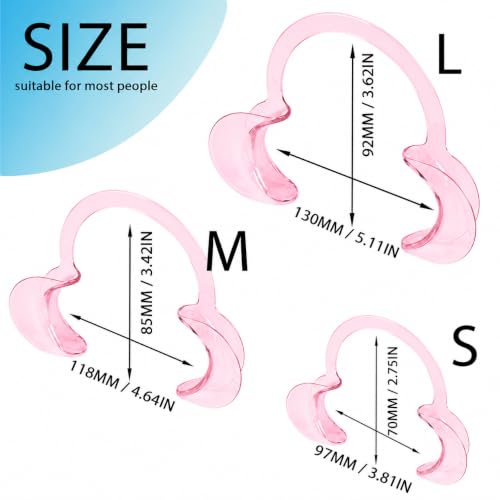 Image of Dental Cheek Retractor C Shape Mouth Opener Size S,M,L, Pack of 3 (Pink, 3PCS-S /M /L)