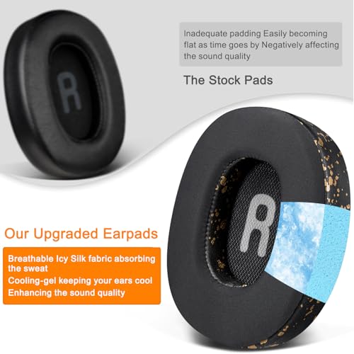 Image of SOULWIT Earpads Replacement for JBL Tune 700(700BT) /710(710BT) /720(720BT) /750(750BT,750BTNC) /760(760NC) /770(770NC) Headphones, Ear Pads Cushions with Softer Noise Isolation Foam - T700 CG Black Gold