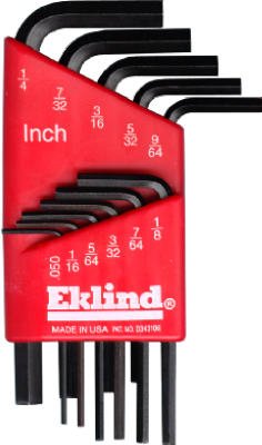 Eklind 10111 - Set di chiavi esagonali L a braccio corto, 11 pezzo