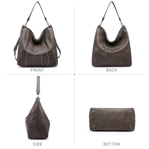 Image of Large Hobo Bags for Women Designer Crossbody Shoulder Purses PU Leather Tote Handbags with Wallet | Large
