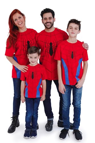 T-shirt Spider-Man rouge en taille XL pour un cosplay familial réussi