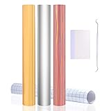 Material: El rodillo de vinilo cepillado es resistente al agua y permanentemente pegajoso y permanece pegajoso durante mucho tiempo. El material es resistente y no es fácil de dañar. Es fácil de cortar y puede cortar el patrón que desea diseñar