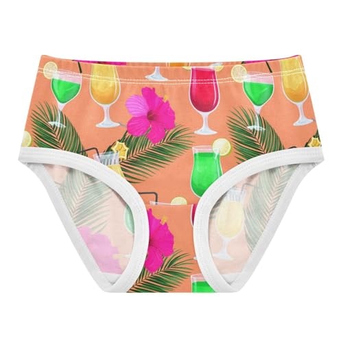 Girls' Underwear Summer Drinking Flowers Floral Orange Toddle Brief Panties 2303009