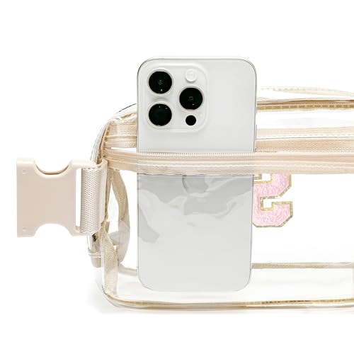 Image of Clear Belt Bag Stadium Approved for Women Men - Fanny Pack With Adjustable Strap, Crossbody Waist Bag for Concerts, Sports, Travelling, Hiking, Running (Z-Clear-S)