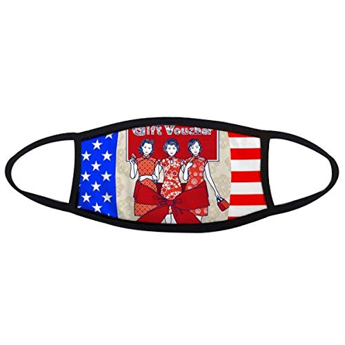 Masque de bouche pour femme contre la poussière rouge motif drapeau