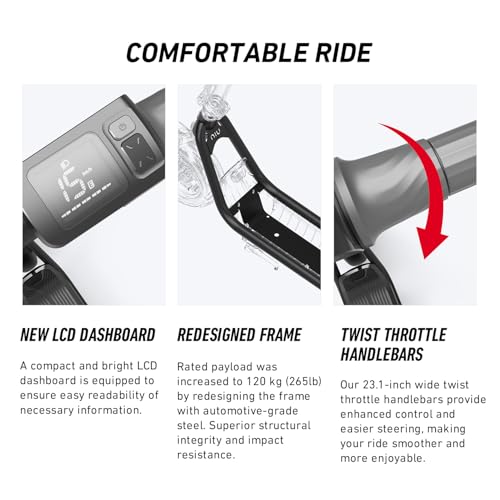 NIU K100P Electric Scooter for Adult – w/Suspension, 600W