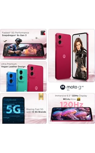 Motorola G45 5G (Viva Magenta, 4GB RAM, 128GB Storage) - Image 4