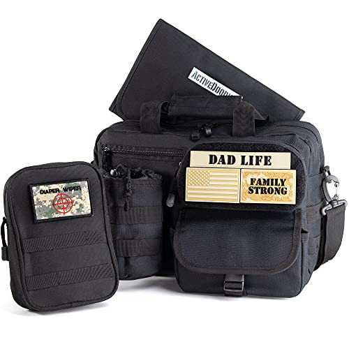 Activedoodie dad diaper bag messenger set with changing pad, remo…