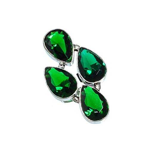 Bague en diopside véritable et argent 925 fait main fait main SF-1890