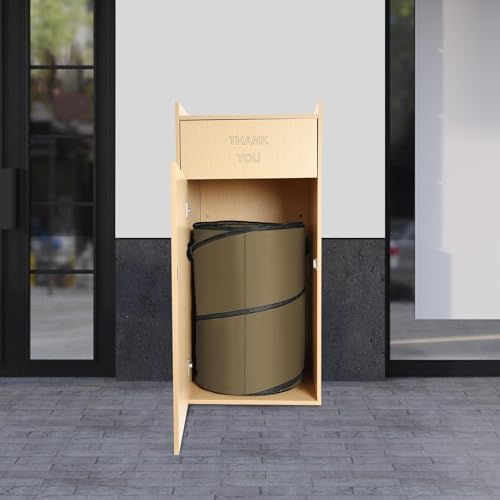 Caneca de basuras comercial de madera rectangular 30 Gal miniatura 6