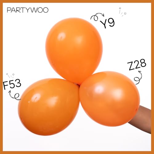 Image of PartyWoo Burnt Orange Balloons 100pcs 10 Inch Terracotta Rust Fall Color Autumn Boho Balloon Arch Kit Garland for Wedding Birthday Baby Shower Thanksgiving Halloween Fall Party Decorations Orange-F53