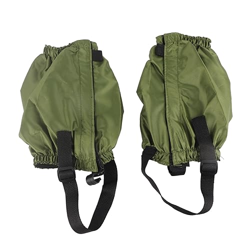 Leg Gaiters For Men, Gaiters For Hiking Boot Gaiters For Men Polyester Fiber with 1 Pair For Camping Climbing (Green)