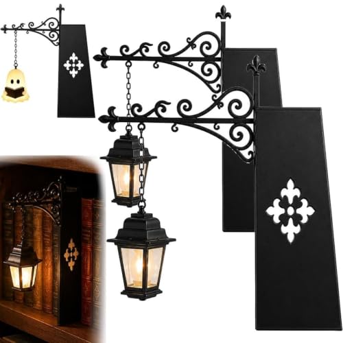 Luces de estantería para lectores que eliminan esquinas oscuras: farol de rincón de libros vintage