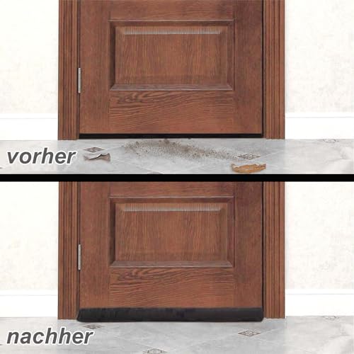 VOSSBACH Microvezel tochtstopper, zwart, met dubbele afdichting, deurafdichting, afdichting, isolatie, windstopper - Image 7