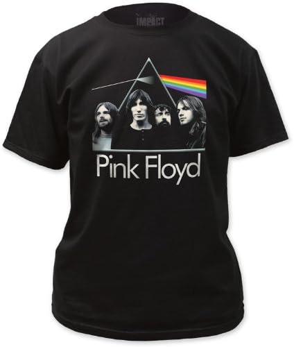 Impact Men's Pink Floyd Dark Side Of The Moon With Band Short Sleve T-Shirt