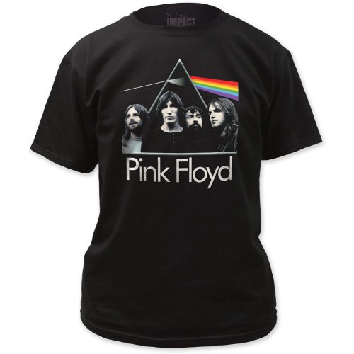 Impact Men's Pink Floyd Dark Side Of The Moon With Band Short Sleve T-Shirt