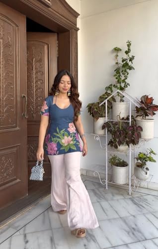Image of ANNI Designer Cotton Short Kurti for Women | Stylish Kurti | Short Kurti Top | Casual Kurta for Women | Comfortable Cotton Kurtis for Womens