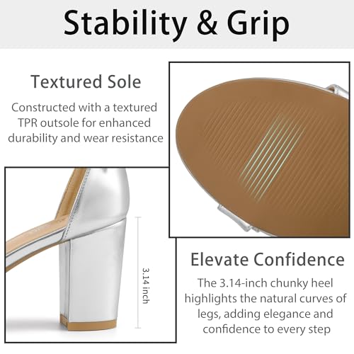 Image of Reimferce Womens Comfortable Heels for Wedding: No Blisters & Sore Feet by 40% Better Shock Absorption During Wedding - 8-Hour Keeping Pain-Free for Brides & Bridesmaids