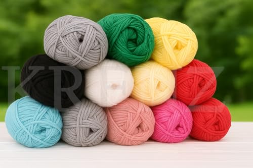 Image of KRENZ 130 Pcs Premium Crochet Knitting Kit for Beginners Crochet Kit Set with Yarn, Hooks, Needles & Tools in Carry Bag Floral Hanging Storage Bag DIY Knitting Craft Starter Set for Adults & Kids