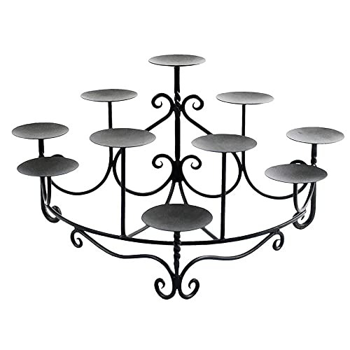 Oakestry Mini Spandrels Hearth Candelabra Iron Black