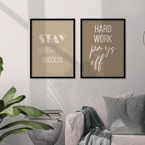 Image of kotart Motivational Quotes Paintings with Frame for Home Decoration - Wall Art Painting for Living Room Bedroom Office Wall Decoration - Set of 6 (10x13, E)