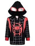 Marvel Miles Morales Spiderverse Toddler Boys Fleece Zip-up Costume Hoodie 4T Black/Red