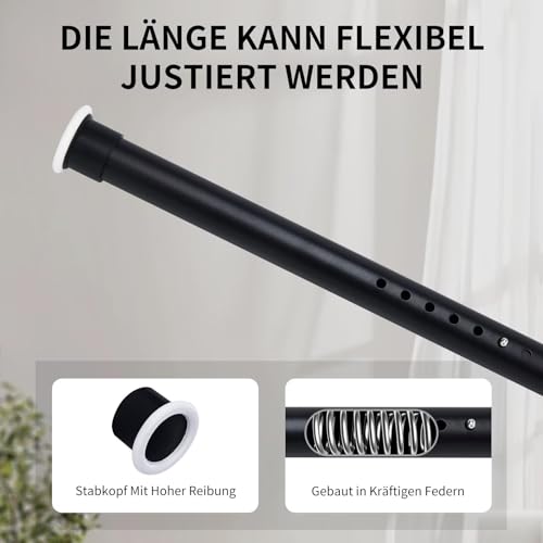  Joydeco Multifunktionale Gardinenstange ohne Bohren - Ideal für moderne Wohnraume
| Joydeco Teleskopstange 360-410cm - 