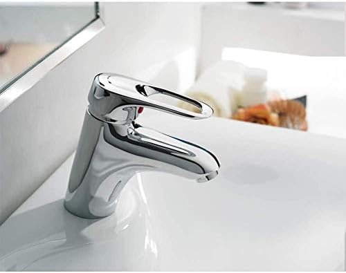 Évier en cuivre chromé avec mitigeur de salle de bain et tuyaux