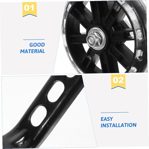 Ruedas de entrenamiento para bicicletas 4 piezas, ruedas auxiliares ajustables resistentes al desgaste, ruedas de soporte para aprender y equilibrar la bicicleta miniatura 3
