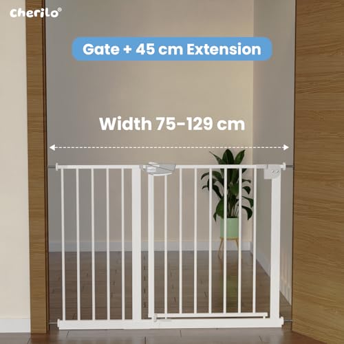Image of Cherilo Baby Safety Gate Extension Part (45 cm) - White (Extension Only)