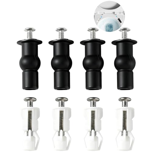 SUNNIFLY 8 Kits de Reemplazo - Bisagras Tapa WC Roca, Tornillos Tapa WC，Fijación de Tornillos y Bisagras.
