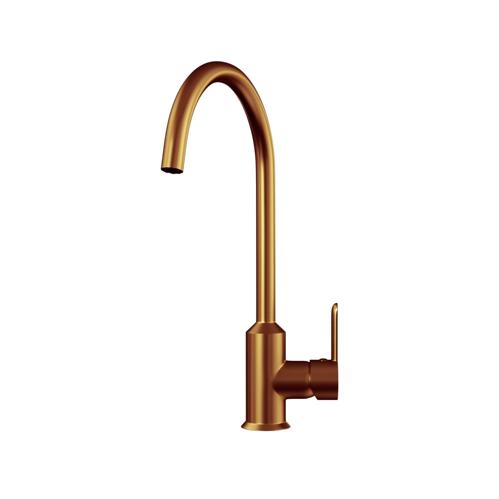 Liquida Copper Ent20cp Brushed Pvd Single Lever Swivel Spout Kitchen Mixer Tap